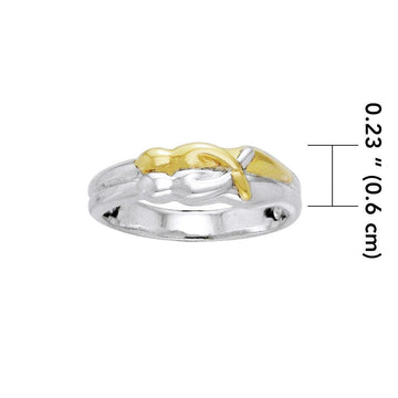 Venus and Mars Silver and Gold Ring MRI557 - Jewelry